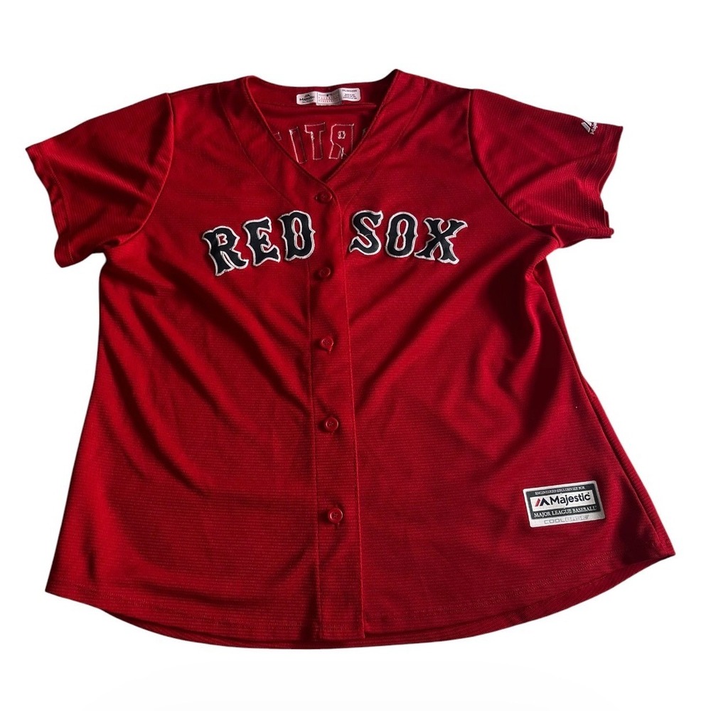 Boston Red Sox #34 David Ortiz Majestic Cool Base Jersey XXL Womens Red MLB